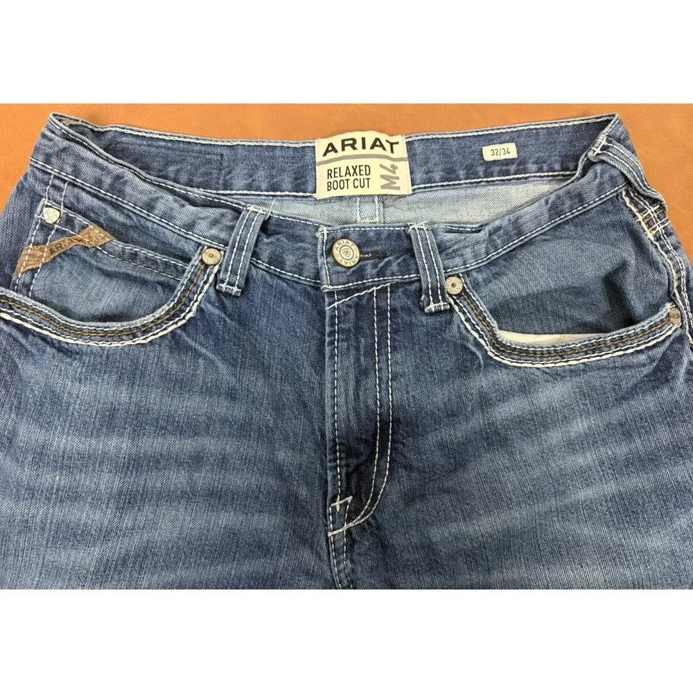 Ariat Mens M4 Low Rise Coltrane Boot Cut Jean 32x34 Blue Western Rodeo
